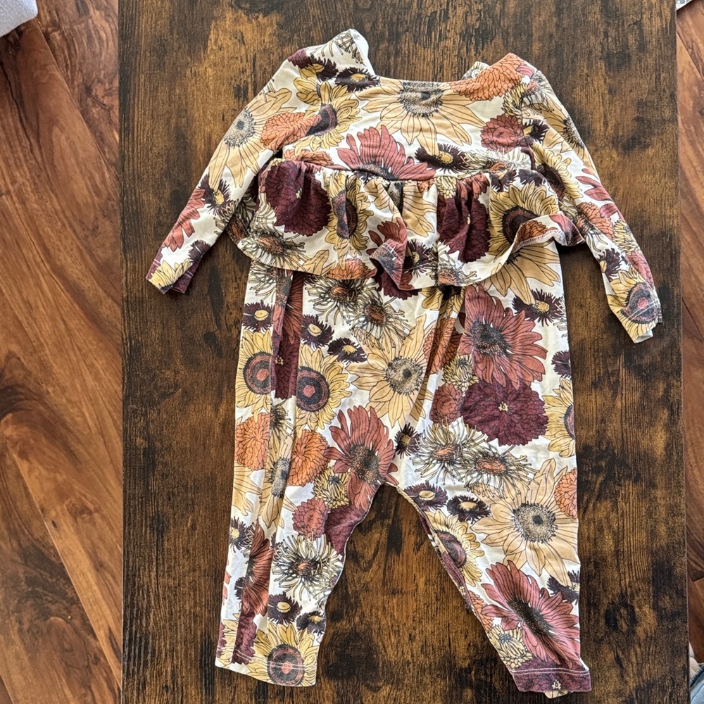 Kate Quinn Autumn Floral Baby Romper